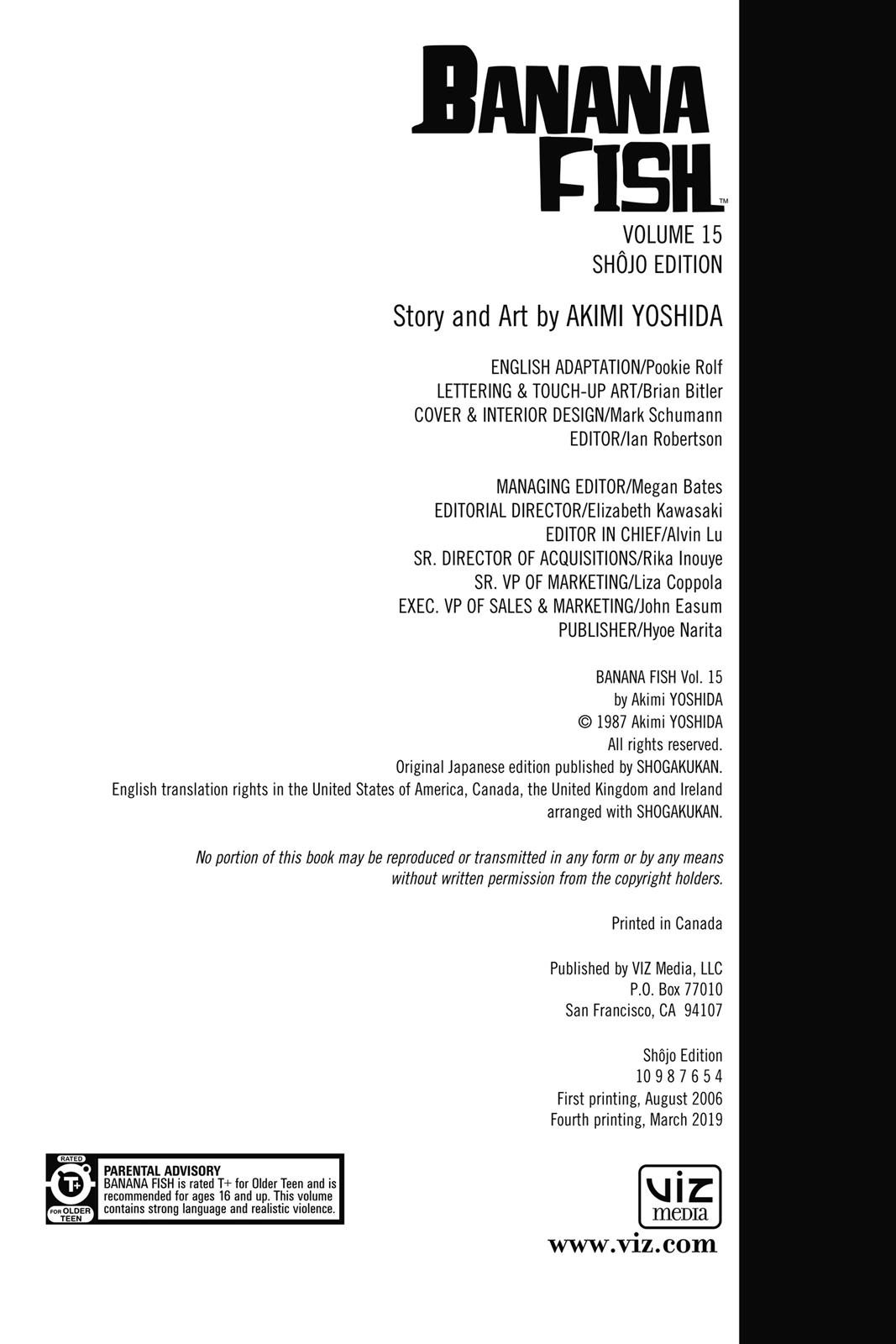 Banana Fish Chapter 15.0