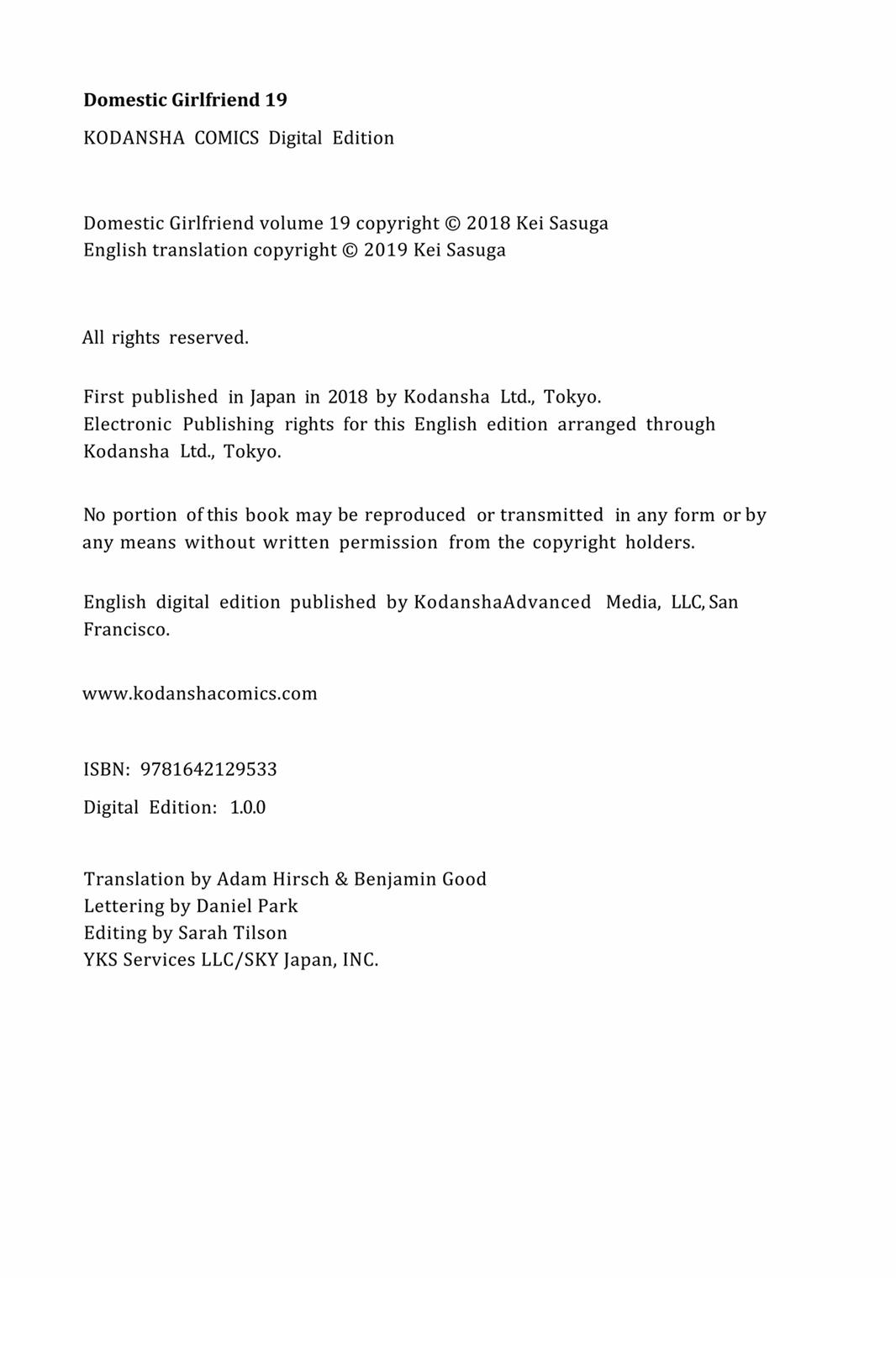 Domestic Girlfriend Chapter 184 - Page 20