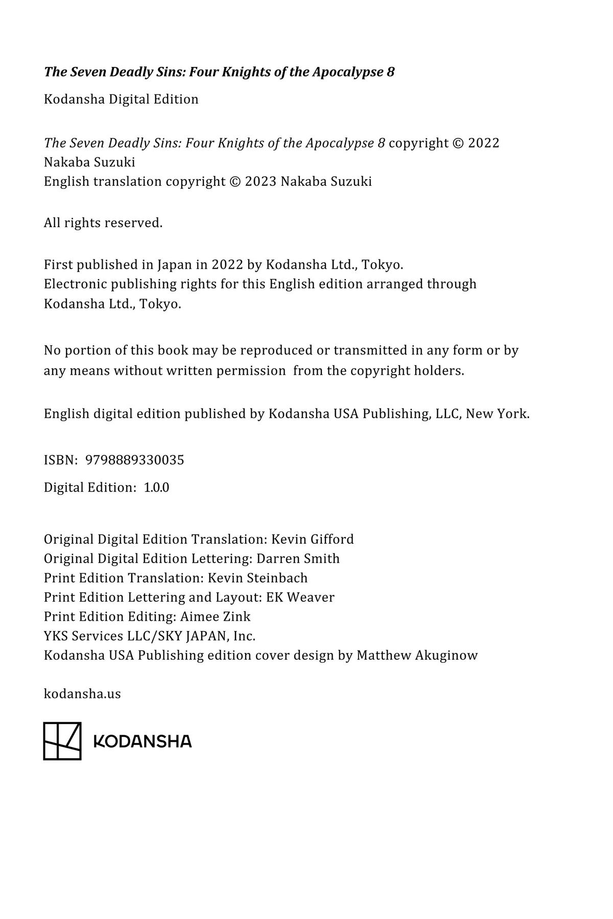 The Seven Deadly Sins - Four Knights of the Apocalypse Chapter 66