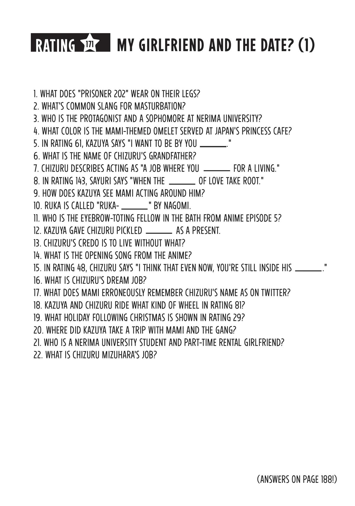 Rent A Girlfriend Chapter 171 - Page 1 - Rent A Girlfriend manga Chapter 171 manga