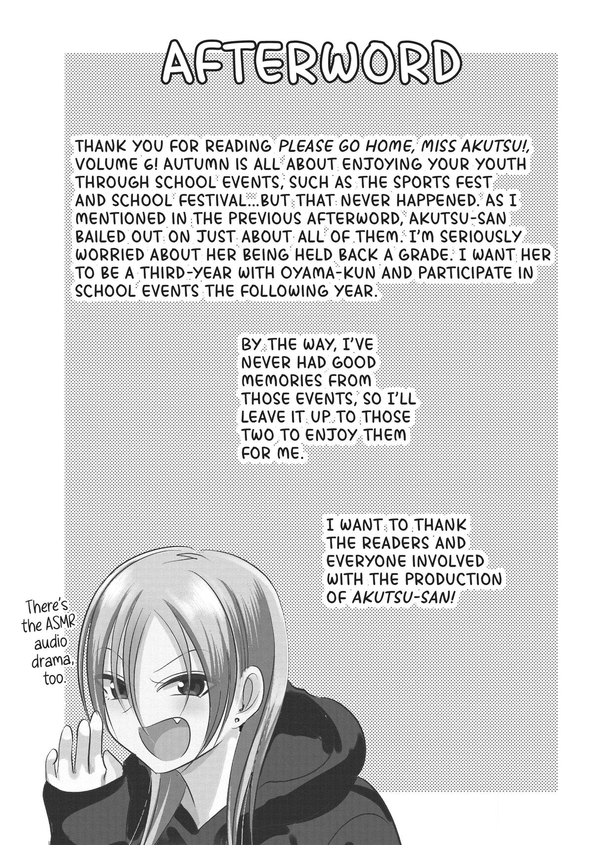 Please Go Home, Miss Akutsu! Chapter 124