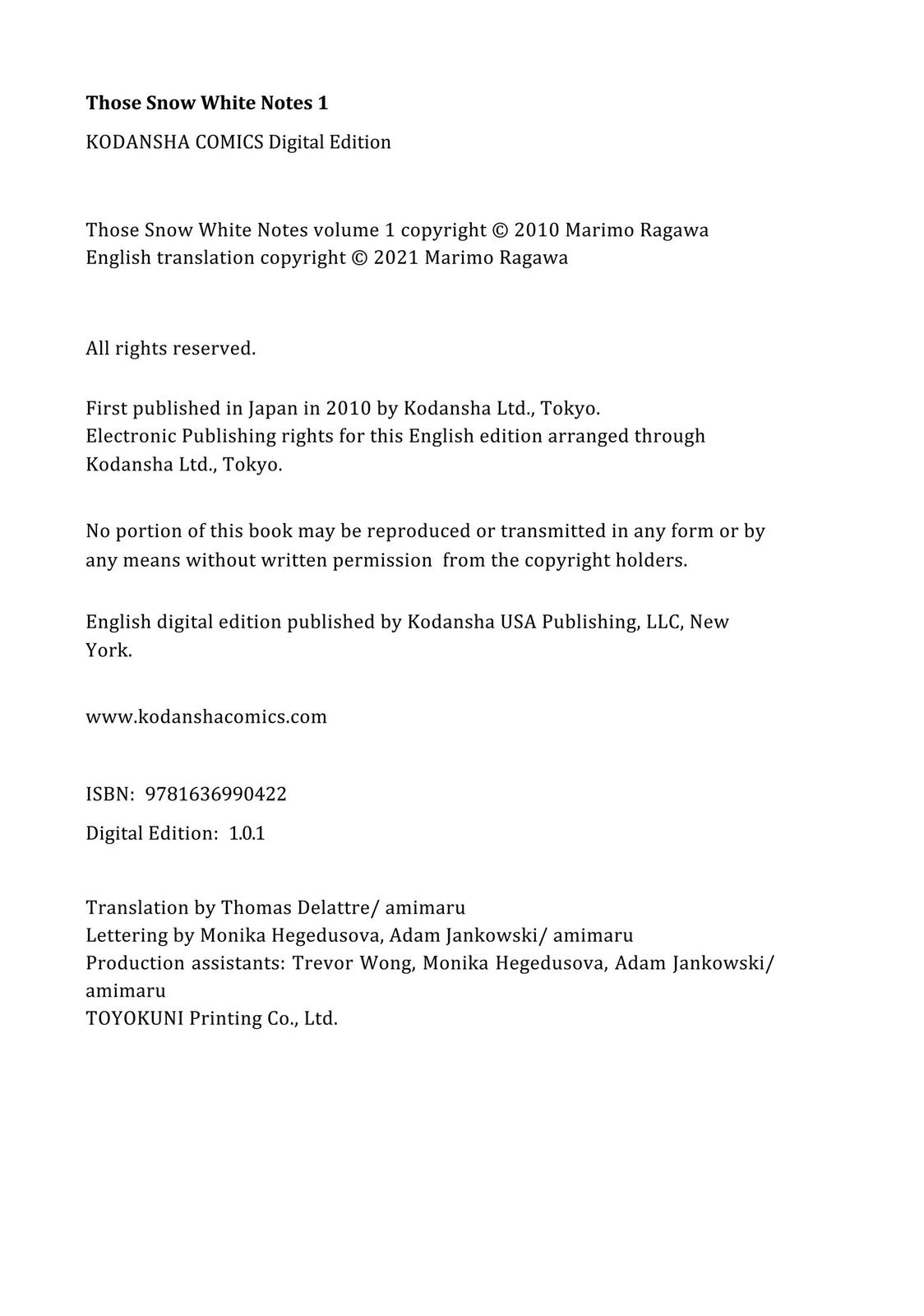 Those Snow White Notes Track 2 42